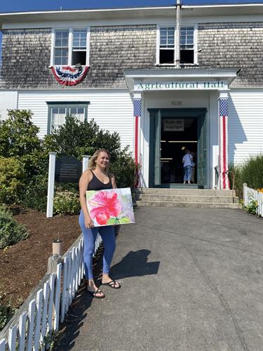Blue Ribbon Winner At The Marshfield State Fair 2024 “Pink Hibiscus” Watercolor Painting.