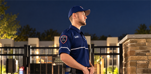 Uniformed, on-site security personnel providing a visible presence to protect people, property, and assets.
