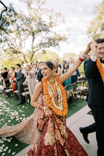 Indian Bride after Hindu-Fusion wedding ceremony