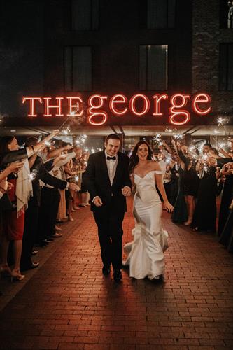 Wedding exit at The George in College Station