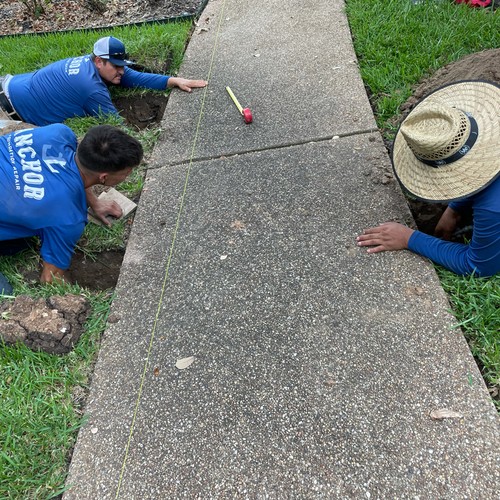 Taking great care with sidewalk raising