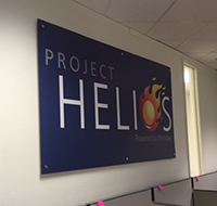 Project Helios Wall Sign