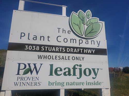 The Plant Company Road Sign