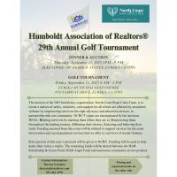 Humboldt Association of Realtors' 29th Annual Golf Tournament, Dinner and Auction benefiting NCRCT