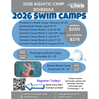 Swim Camp at The Club For Fitness