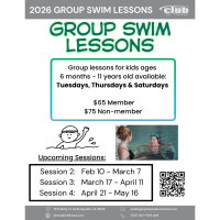 Group Swim Lessons at The Club For Fitness
