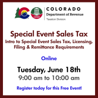 Special Event Sales Tax License