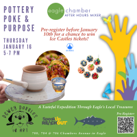 Eagle Chamber's January Mixer Featuring Dewey Dabbles in Art, Speak up Reach out and Mauka Poke Bar