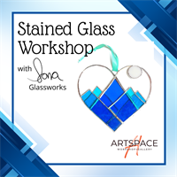 Stained Glass Mountain Heart Window Hanging Workshop