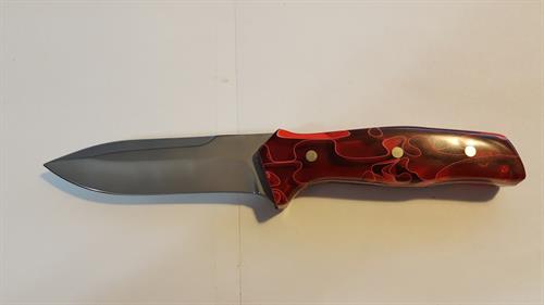 Every day carry, camping, ect. - Spear point s/s blade with Ruby River acrylic handle