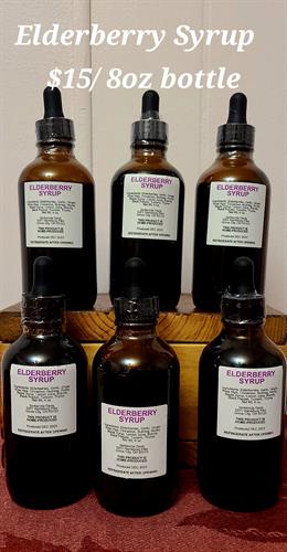 Elderberry syrup with immune system ingredients 