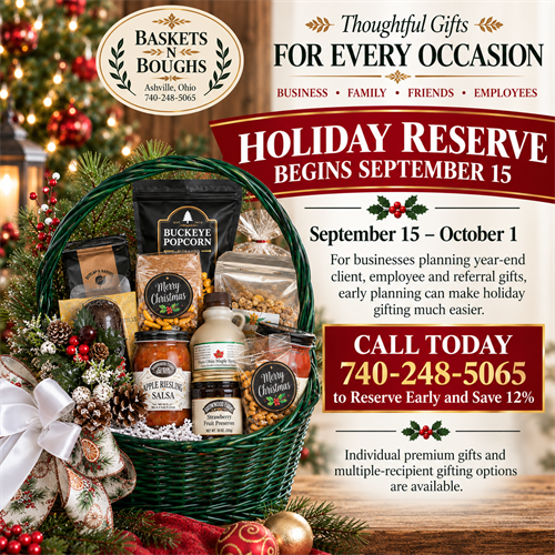 Holiday Reserve September 15-October 1st.  