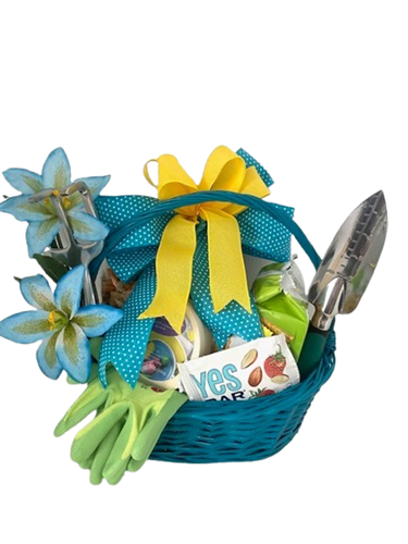 Teal Garden  Gift Basket