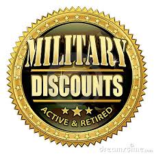 WE OFFER MILITARY DISCOUNTS