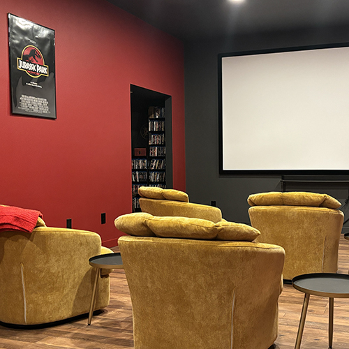 Watch a movie upstairs in the Red Barn