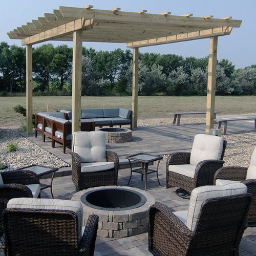 Multiple outdoor seating areas and 3 fire pits to use with booking.