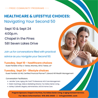 Healthcare & Lifestyle Choices: Navigating Your Second 50. Free Community Programs