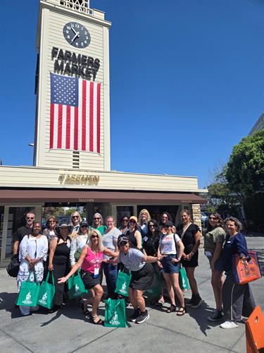 Group at The Original Farmers Market attending History and Culture Foodie Tour Group at The Original Farmers Market attending History and Culture Foodie Tour