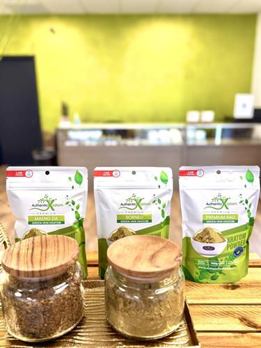 kratom Powder & Crushed Leaf Tea available at the Hollywood Store