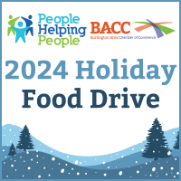 2024 BACC Holiday Food Drive Donations at the Burlington Food Pantry