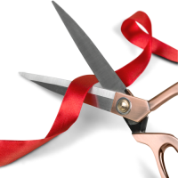 Cracked Ribbon Cutting