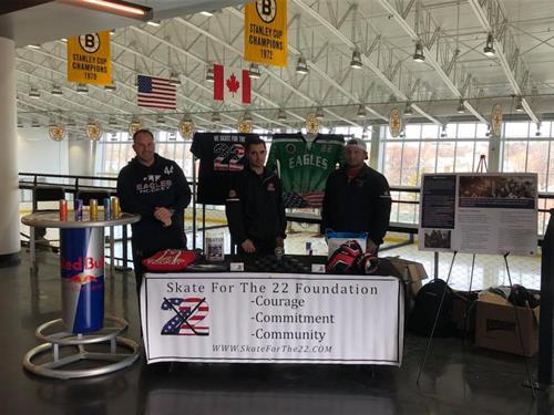 Raising awareness at the recent Red Bull Open Ice Championships at Warrior Arena!