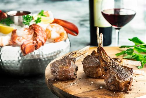 Chilled Lobster & Shrimp with Lamb Lollipops