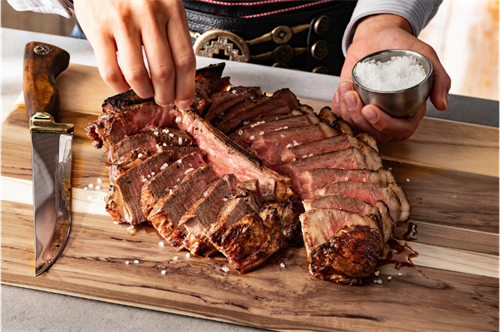 Wagyu Ancho (Ribeye): Available as an enhancement to the Full Churrasco Experience, 24oz. premium graded, aged for 21 days. 