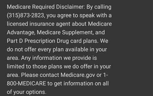 Medicare Required Disclaimer
