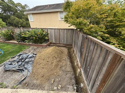 Completed trenching project in Pacifica, CA