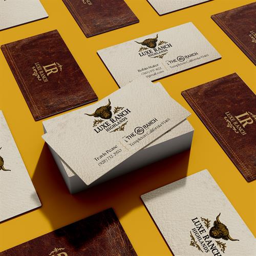 Gold Foil business cards for Luxe Ranch Shop Gold Foil business cards for Luxe Ranch Shop