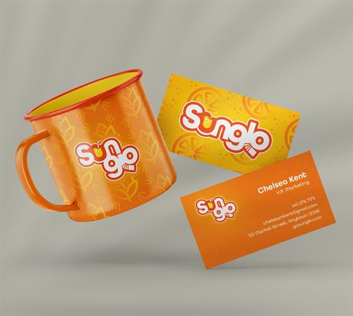 Collateral mock ups for Sunglo Beverage Company Collateral mock ups for Sunglo Beverage Company