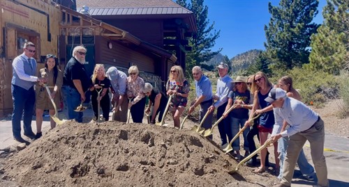 MLF Staff with Kern Community College District Staff, Town Council, and Town Staff at groundbreaking ceremony for Phase 2 Dave & Roma McCoy Arts & Cultural Center in August 2025.