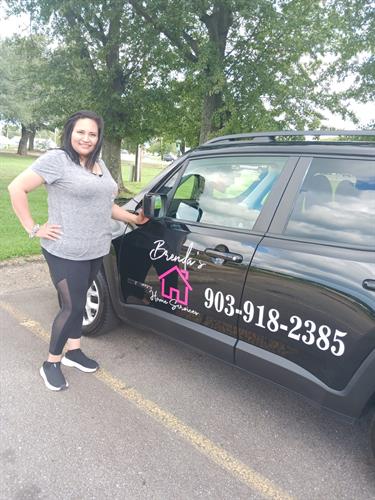 Brenda Gaytan with Negrito our company Car! 