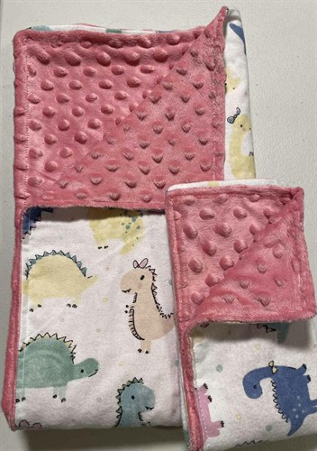 A Beautiful example of our sewn blankets and burp rags