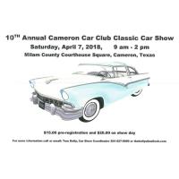 10th Annual Cameron Car Club Classic Car Show