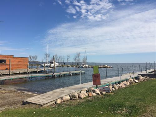 Marina with Deep Boat Ramp at Terry's Boat Harbor on Mille Lacs Lake in Garrison MN