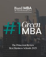 ranked #1 for the 5th year in a row: Bard MBA in Sustainability