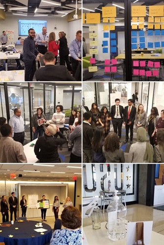 Mary facilitating a summer long program for corporate interns.