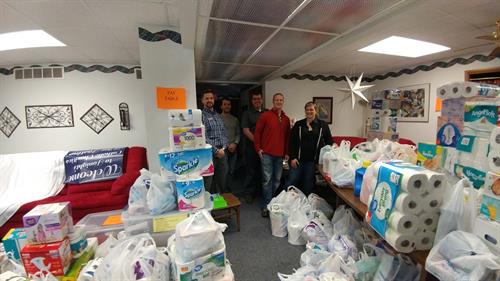Community organizations such as the Barton County Young Professionals, the Rotary Club, Club 1 Fitness, Prairie Godmothers and the Great Bend High School help to keep our non-food pantry stocked.