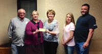 Donita Wolf accepts donation from the Bikers of Central Kansas from the proceeds of their Chili Challenge fund raiser. Donita Wolf accepts donation from the Bikers of Central Kansas from the proceeds of their Chili Challenge fund raiser.
