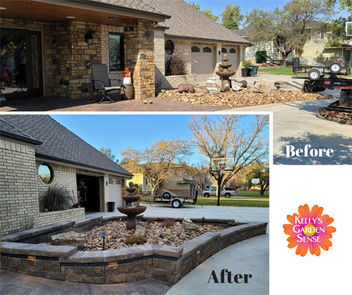 Before and After Landscape Design and Water Feature