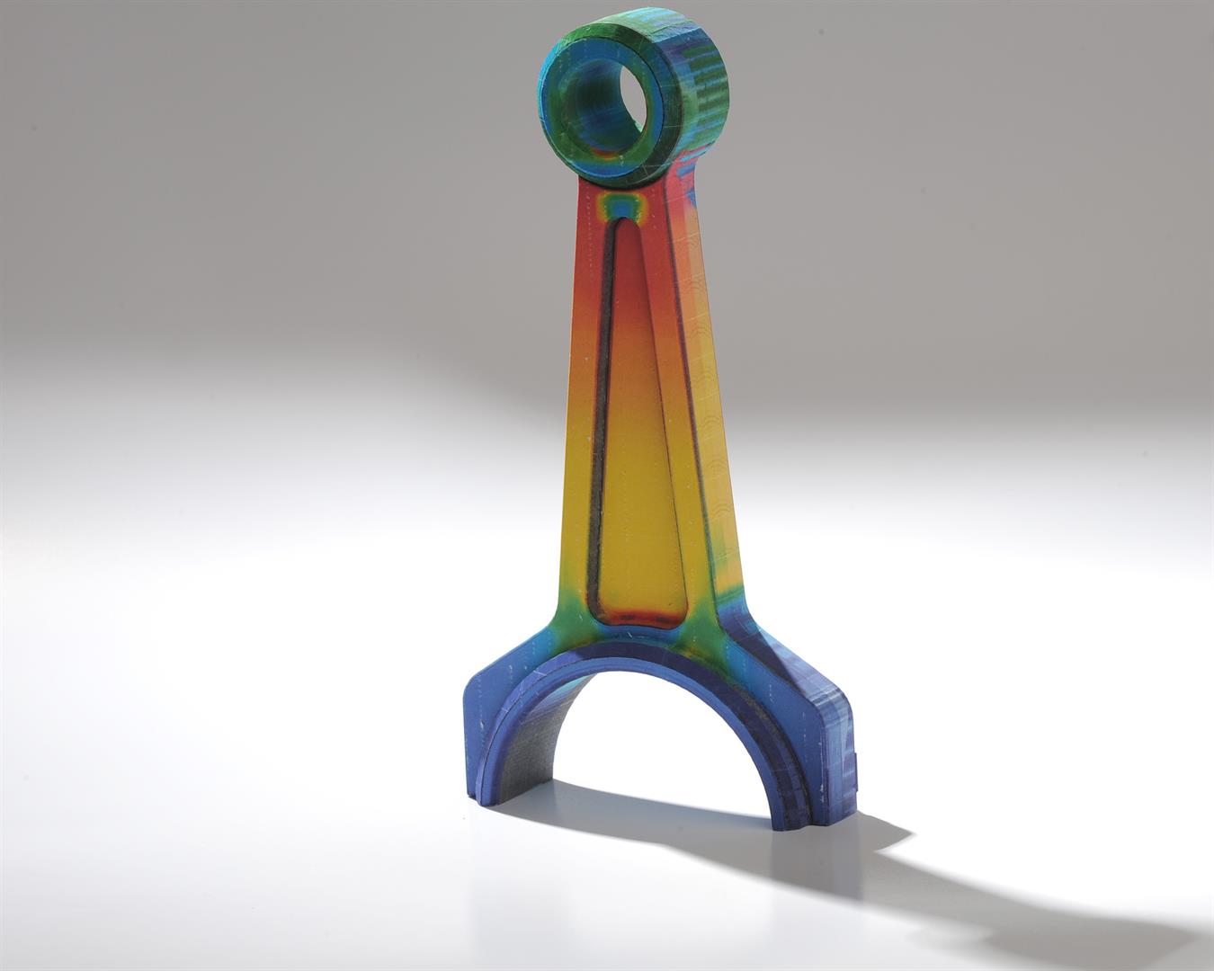 Full color, 3D printed connecting rod