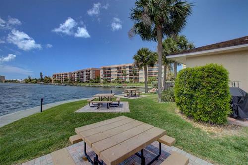 Enjoy a picnic on the bay just outside your lanai door.