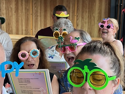 Sing-Along Trolley tourgoers love singing together