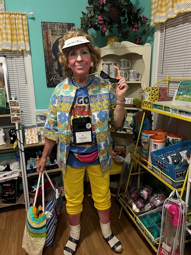 Siesta Key tourist in the gift shop