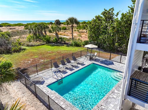 A beachfront property with onsite pool at Just Beach