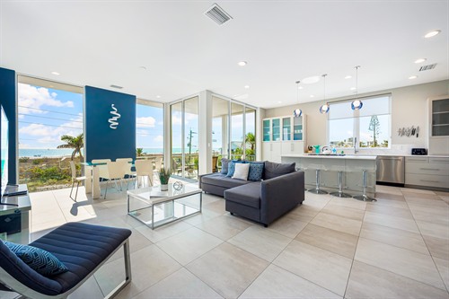 The Lookout's open floor plan offers spectacular views of the ocean and plenty of space for the whole family.