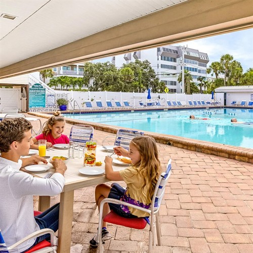 Aloha Kai has the warmest and largest pool on Siesta Key! 