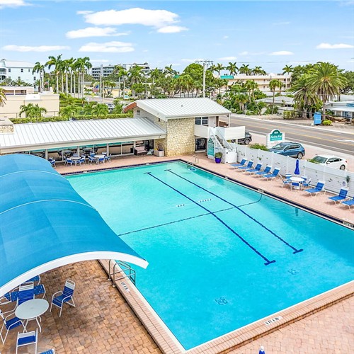 Aloha Kai has the warmest and largest pool on Siesta Key! 